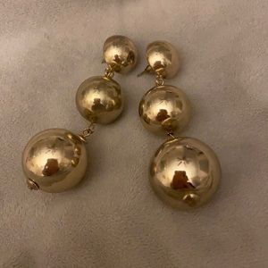 Gold ball earrings